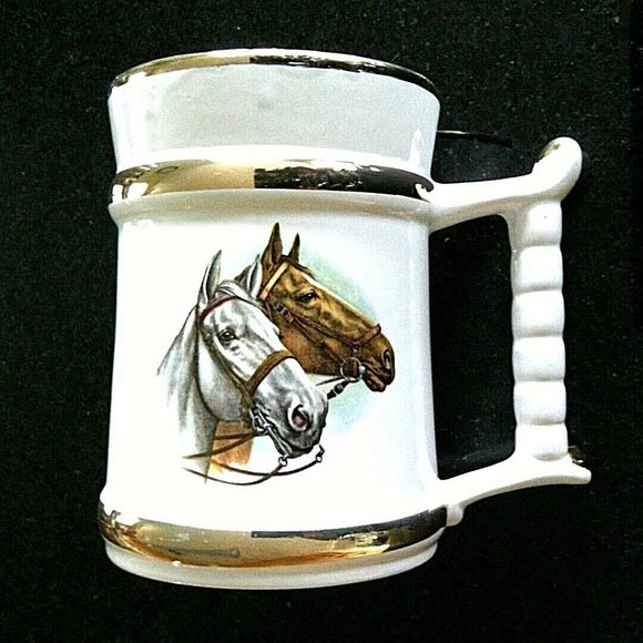 Prince William warranted 22 carat gold Beer Tankard Arabian Horses Coffee Mug T - Picture 11 of 16